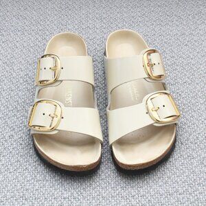 Birkenstock Arizona Big Buckle Natural Leather Patent